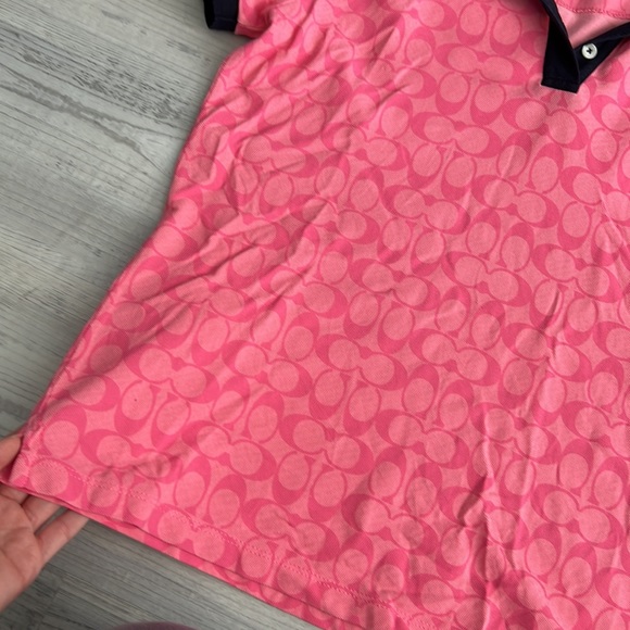 Authentic pink & navy blue Coach golf shirt 🩷 - Picture 4 of 5